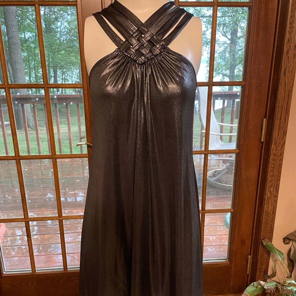 Metallic gray dress